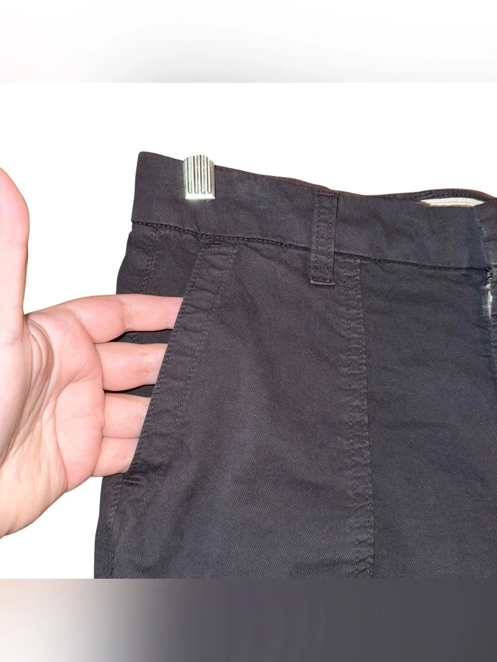 FRANK & EILEEN Blackstone Crop Utility Pants in Washed Black Classic Size 0